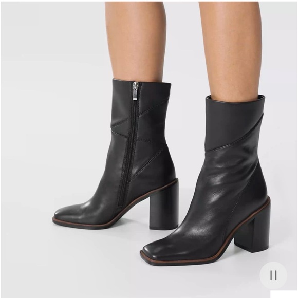 Franco Sarto Stevie Mid Calf Boot | White Leather | Never Been Worn in Orgnl Box - Picture 9 of 9